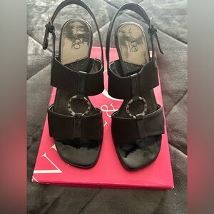 Nine West Black Strappy Sandals
